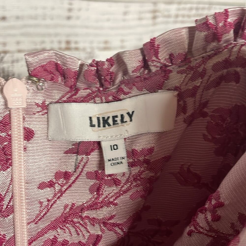 Likely Highland Romper Pink Brocade Size 10 - Picture 6 of 6